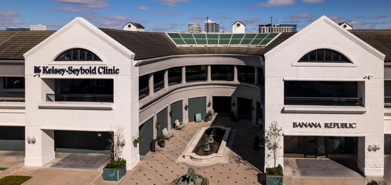 Exterior of Kelsey-Seybold's Rice Village Clinic.